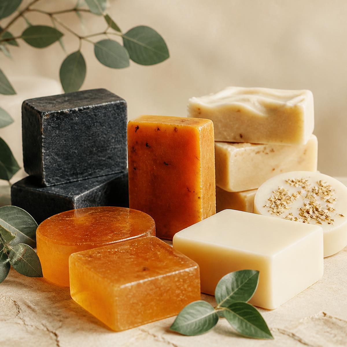 Unbranded cleansing bars and glycerine soaps