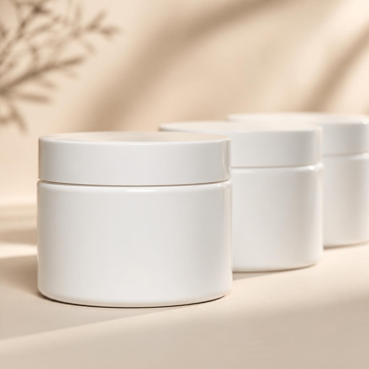 Unbranded white cosmetic jars